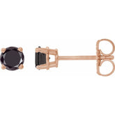 14K Rose 1/2 CTW Natural Black Diamond Earrings